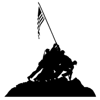 330x330 Iwo Jima Silhouette Vinyl Sticker Decal