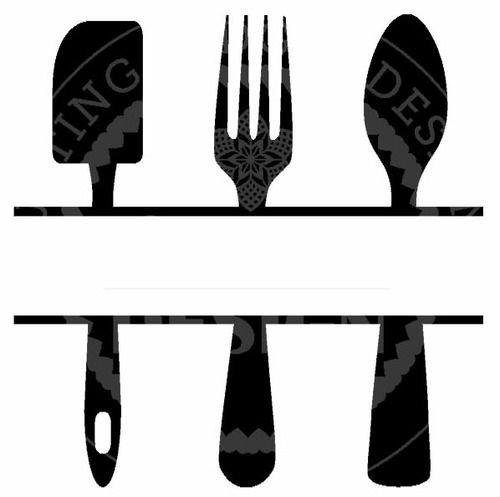 500x497 Kitchen Utensils Split Silhouette 77 Best Silhouette Trace Split