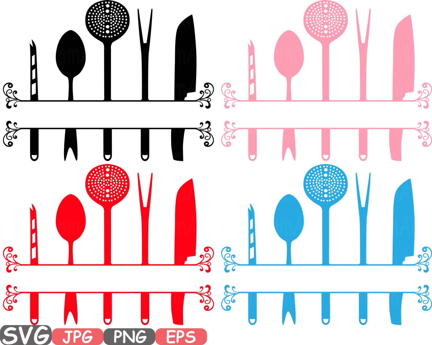 1500x1197 Split Kitchen Svg File Cutting Files Cricut Amp Cameo Kitchen