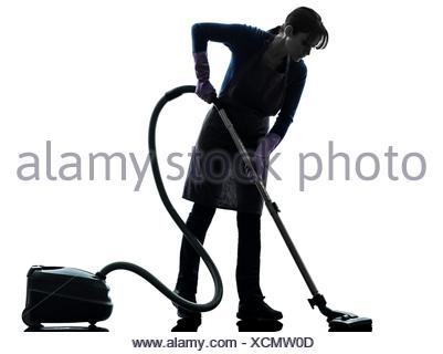 401x320 Caretaker Cleaning Floor With Vacuum Cleaner While Senior Woman