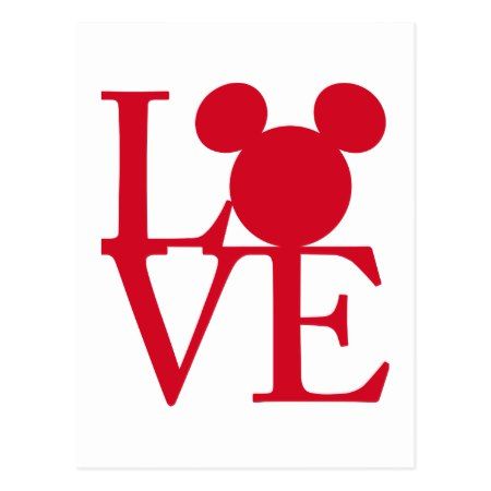 450x450 Mickey Mouse Love Valentine's Day Postcard Mickey Silhouette