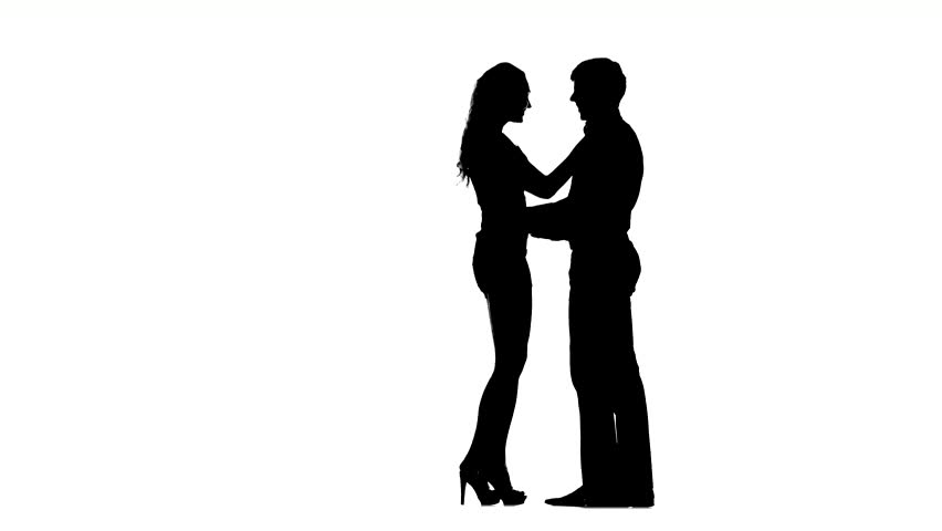 852x480 Silhouette Of Couple In Love,love And Sensuality And Valentine Day