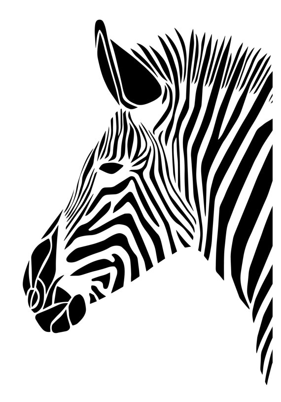 570x814 Zebra Art Print Van Gemmabullendesign Op Etsy Stencil
