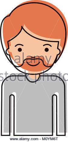 226x470 Half Body Silhouette Man With Van Dyke Beard Stock Vector Art