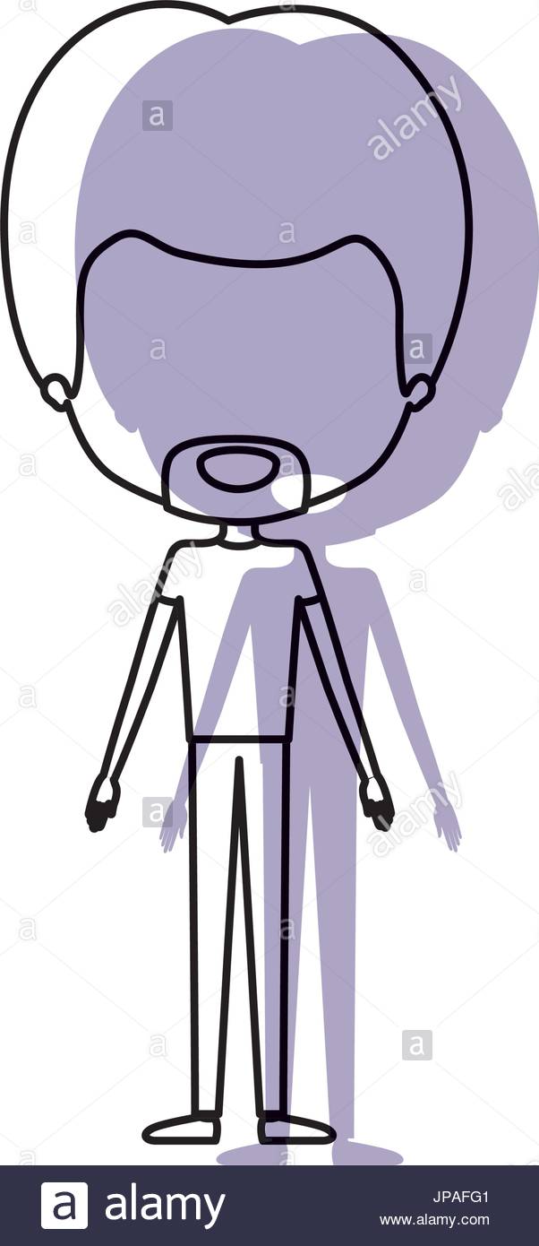 602x1390 Watercolor Silhouette Of Faceless Man Standing Caricature With Van