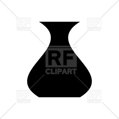 400x400 Vase Black Color Icon Royalty Free Vector Clip Art Image