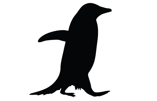 550x354 Penguin Clipart Silhouette