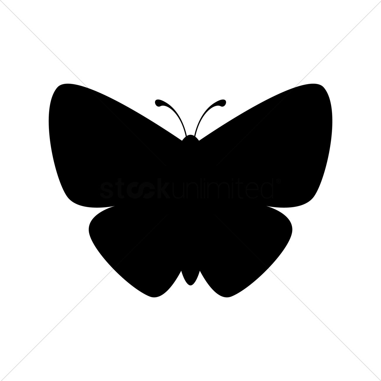 1300x1300 Butterfly Silhouette Vector Image