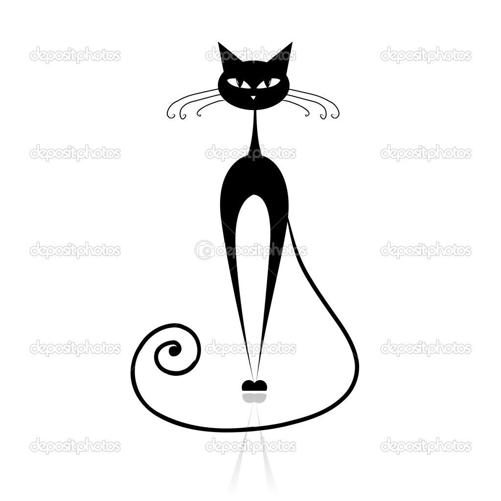 1024x1024 Black Cat Silhouette Black Cat Silhouette For Your Design