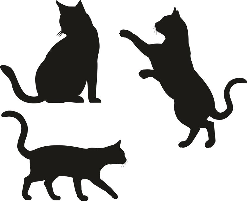 799x651 Cat Silhouette Vectors Coreldraw Vector (.cdr) File Free Download