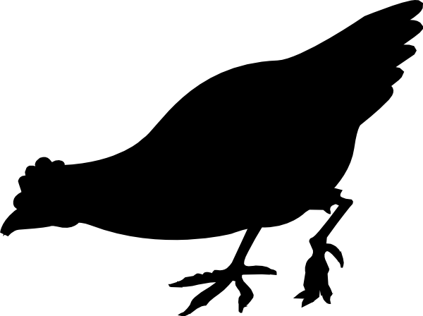 600x448 Black Eating Chicken Clip Art