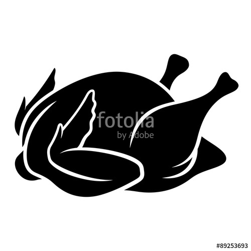 500x500 Fried Chicken Silhouette Stock Image And Royalty Free Vector