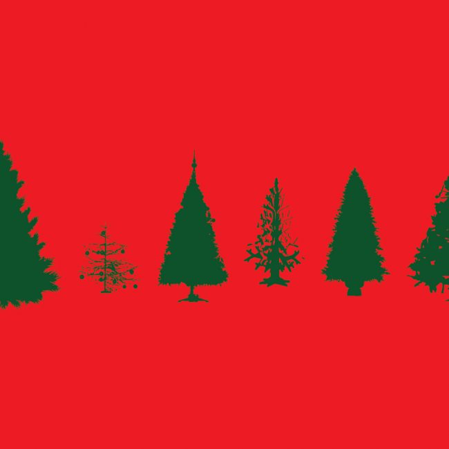 650x650 Free Vector Christmas Tree Silhouette Set