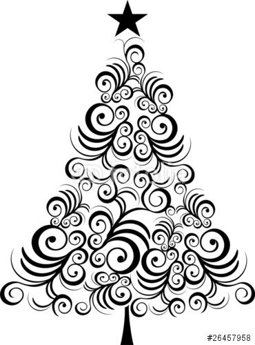 370x500 Christmas Tree Outline