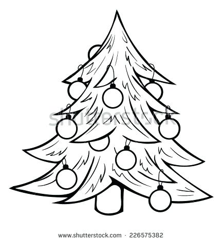 430x470 Christmas Tree Outline Images Kids Coloring Tree Silhouette Free