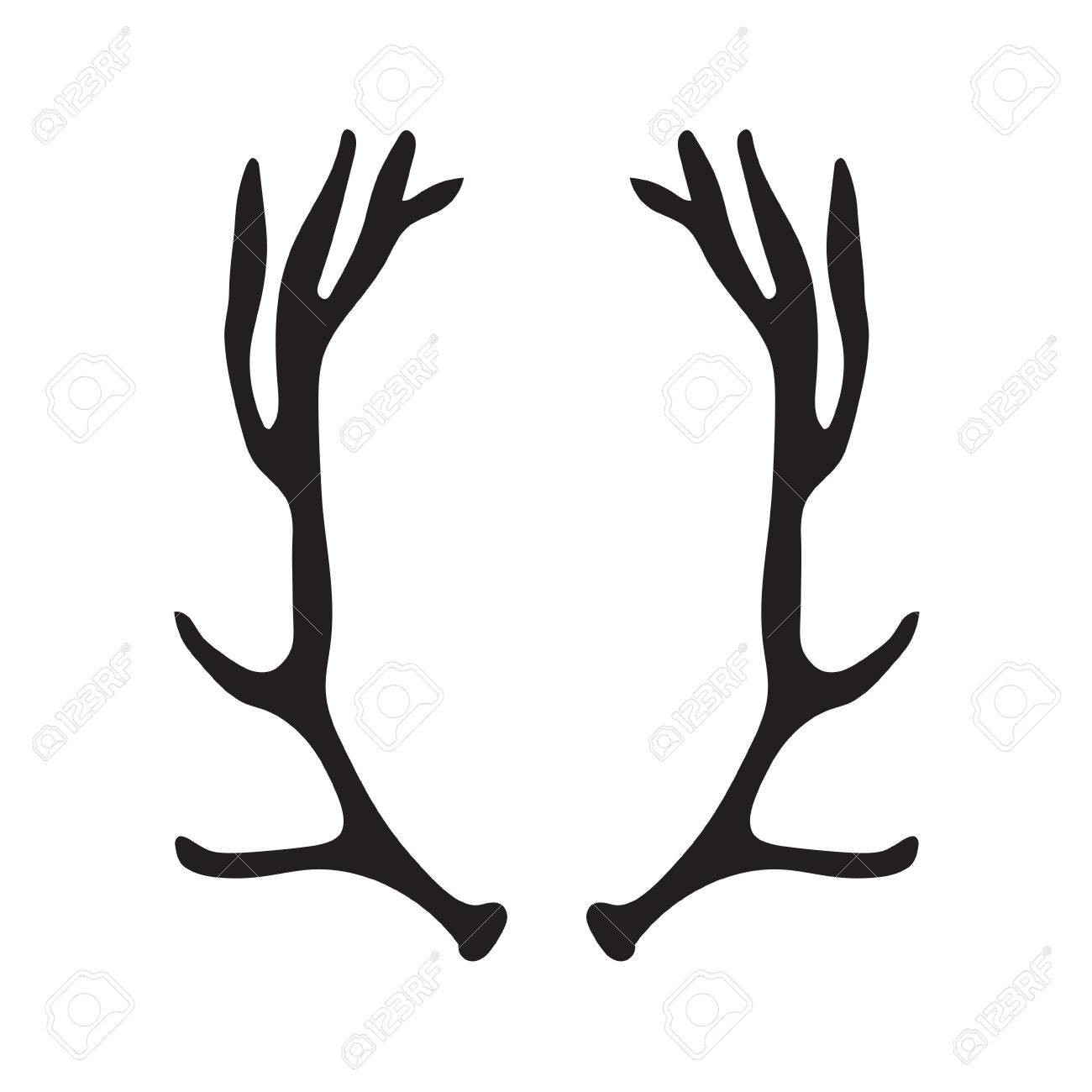 1300x1300 Silhouette Vector Deer Antler Clipart Panda Free Images