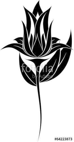 262x500 Flower Silhouette Stock Image And Royalty Free Vector Files