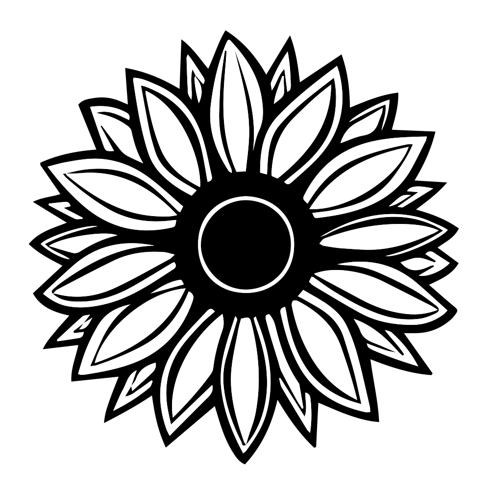 1002x1002 Sunflower Clipart Silhouette Many Interesting Cliparts