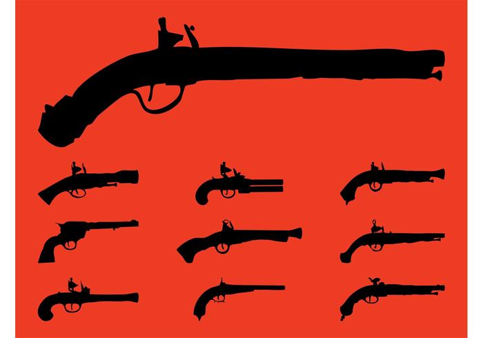 700x490 Gun Silhouette Free Vector Art