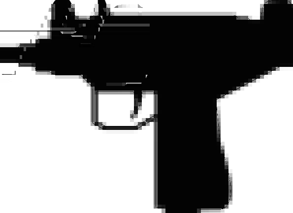 595x433 Pistol, Firearm, Mini, Small, Gun, Silhouette, Outline, Handgun