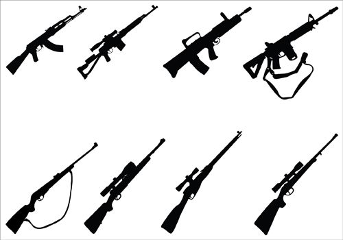 500x350 Rifle Silhouette Vector Graphics Silhouette Clip Art