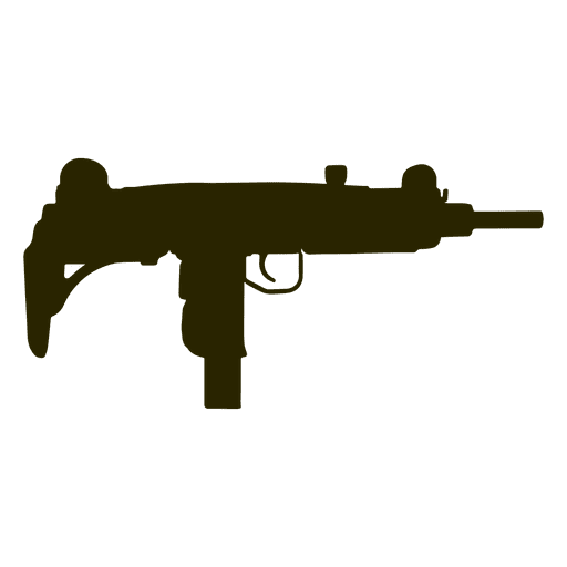 512x512 Uzi Submachine Gun Silhouette