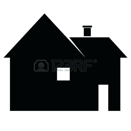 450x450 House Roof Silhouette Color Silhouette Cartoon Red Facade Village