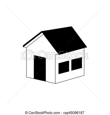 450x470 Silhouette Side View Silhouette House Icon Vector Vector