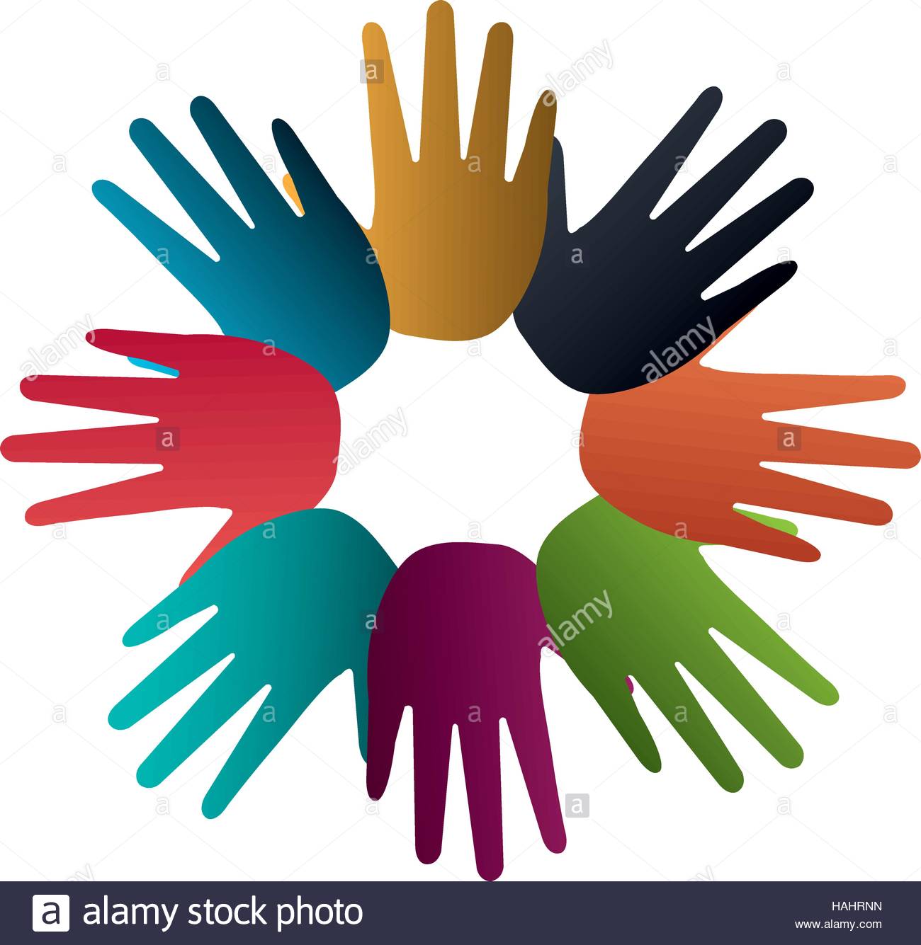 1300x1335 Hand Human Silhouette Colors Community Icon Vector Illustration