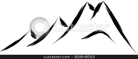 450x193 Mountain Clipart Silhouette