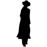 200x200 Lady Ladies Woman Women Human People Person Walking Walk Outline