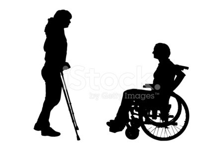 449x299 Vector Silhouette Of Disabled Stock Vectors