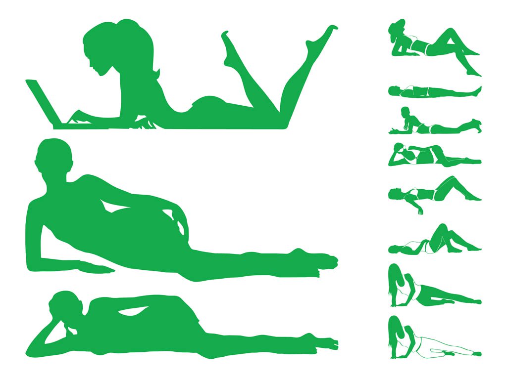 1024x765 Lying Women Silhouettes Vector Art Amp Graphics