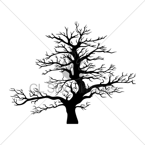 500x500 Tree Silhouette Gl Stock Images