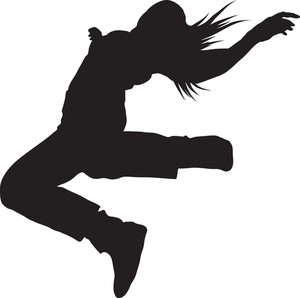 300x298 Vector Woman Silhouette Royalty Free Stock Image