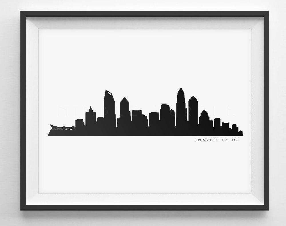1000x790 Charlotte Skyline Silhouette