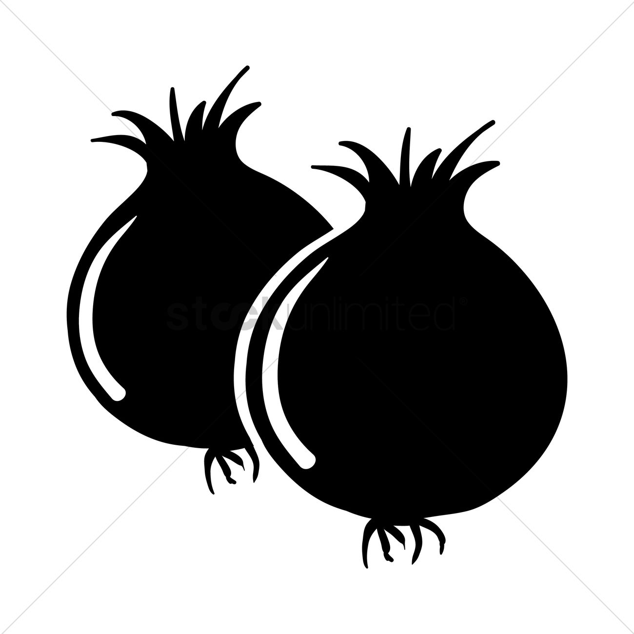 1300x1300 Silhouette Of Onion Vector Image