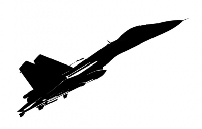 400x256 Fighter Jet Silhouette Clipart