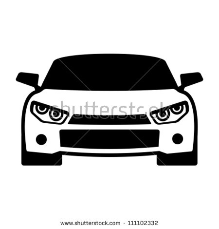450x470 Sports Car Silhouette Front