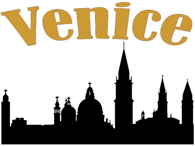 640x480 Qaa Skyline Of Venice, Italy Vinyl Decal My Vacations