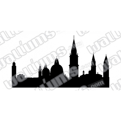 400x400 Venice Italy Skyline Vinyl Wall Decal Sticker