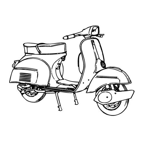 Vespa Silhouette at GetDrawings | Free download