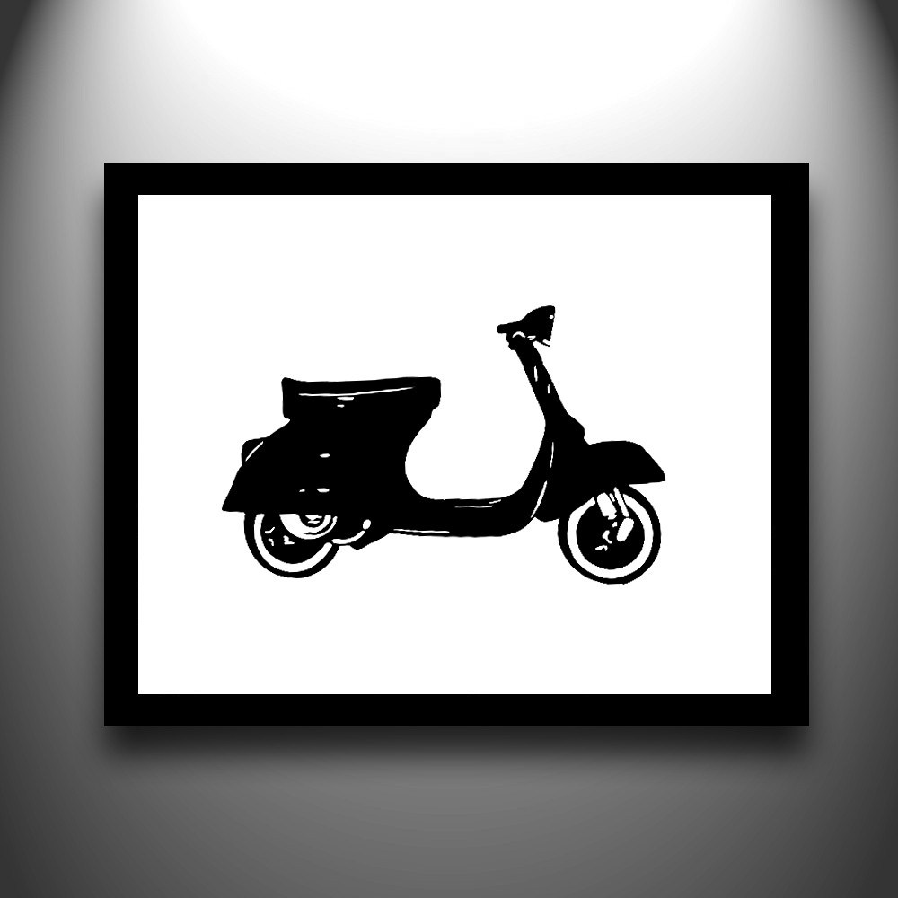 1000x1000 Vespa Scooter Hand Cut Paper Silhouette By Artemis Piqure