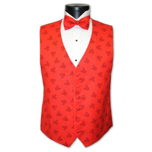 600x600 Mickey Mouse Red Silhouette Vest And Bow Tie