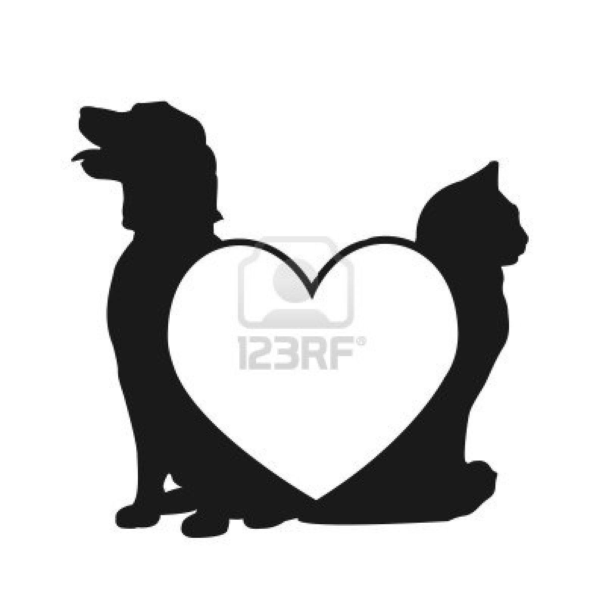 1200x1200 Cat And Dog Love Logo Stock Photo