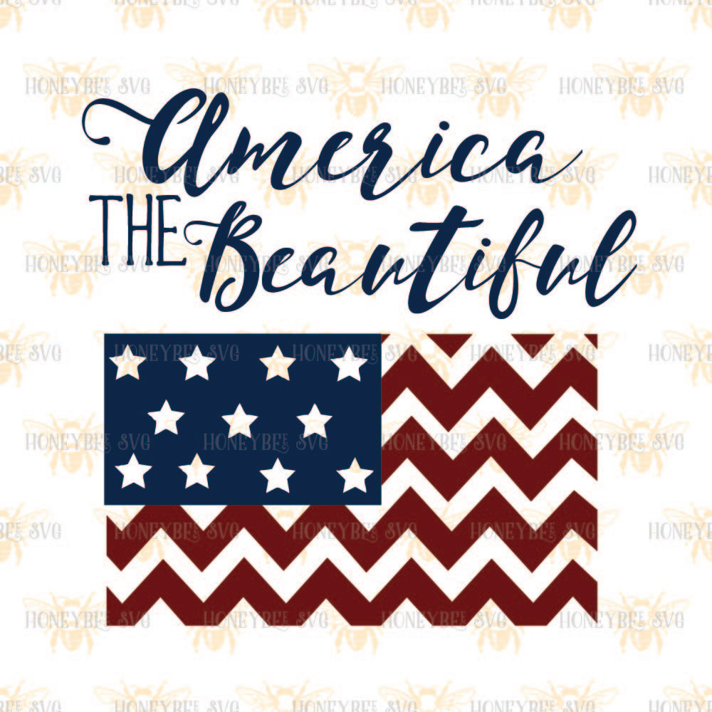 1000x1000 America The Beautiful Chevron Flag Svg Patriotic Svg 4th Of July