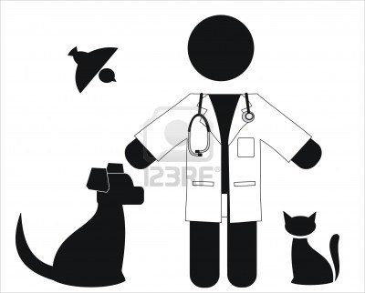 400x322 Vet Black And White Clipart
