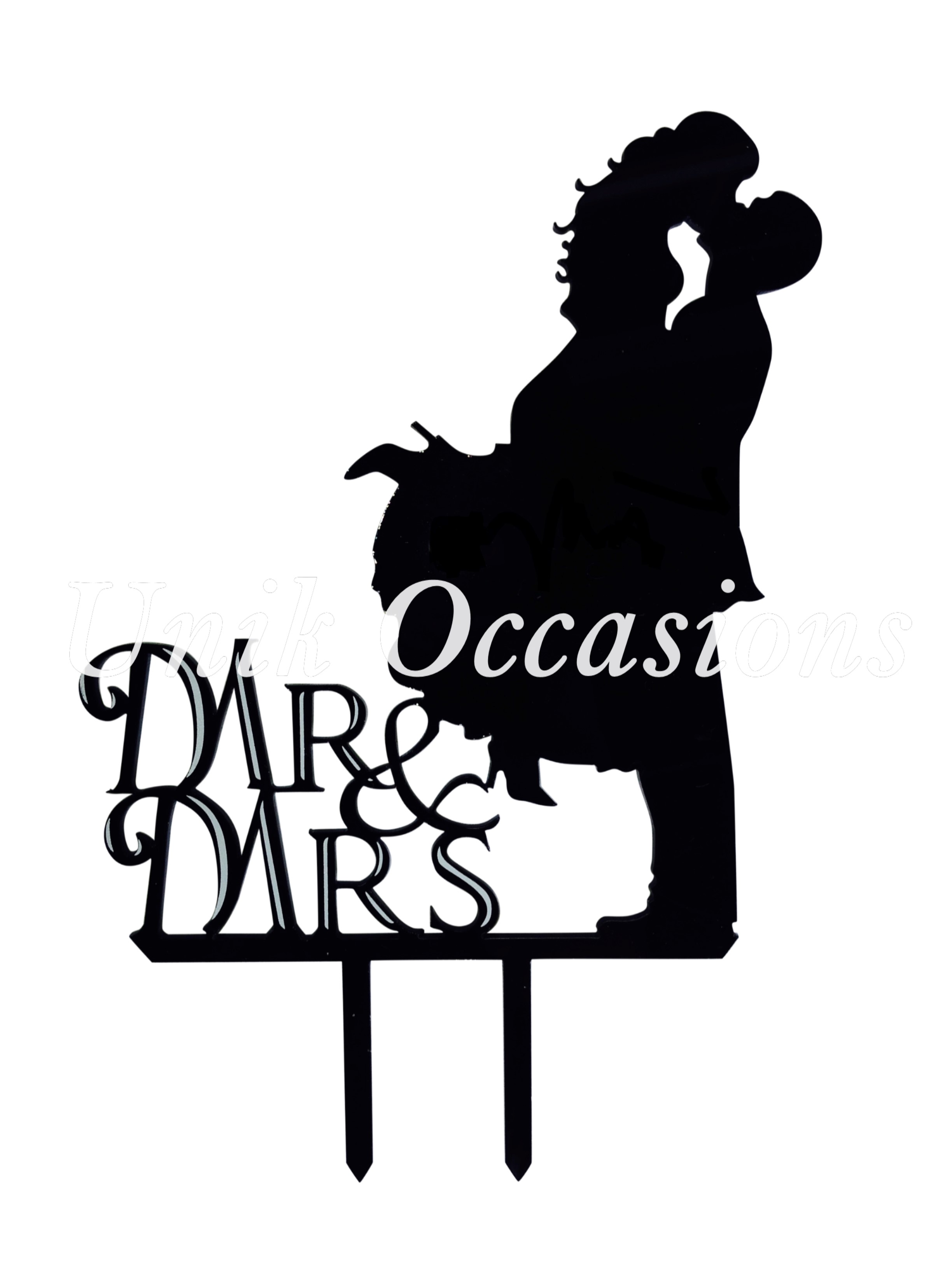 2448x3264 Unik Occasions Kissing Couple Silhouette Acrylic Cake Topper
