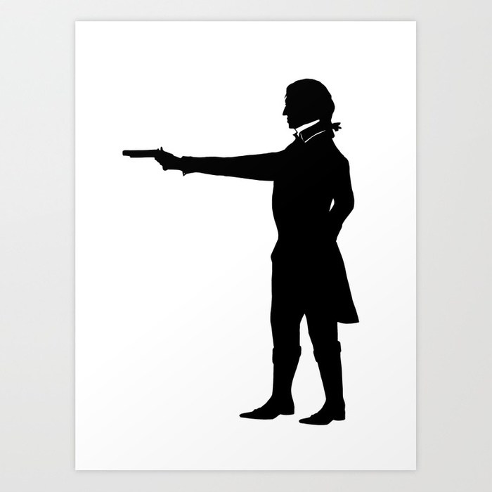 700x700 The Duel Gentleman Silhouette Print Black And White Victorian