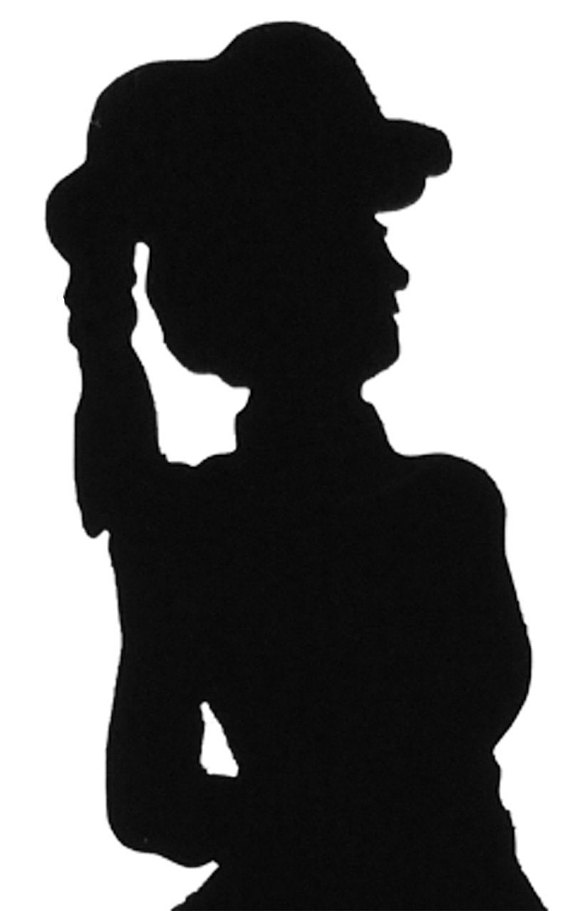 570x911 Victorian Lady Framed In An Oval Handmade Wood Silhouette